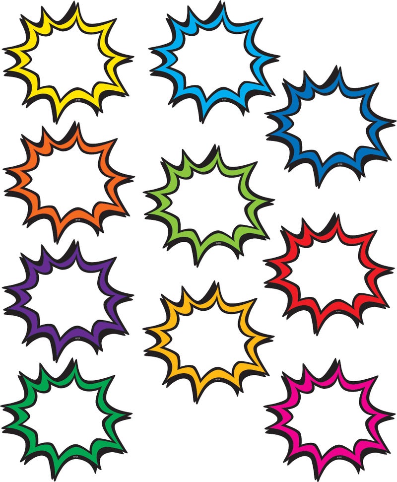 Teacher Created Resources Superhero Bursts Accents (5830) - Image 1